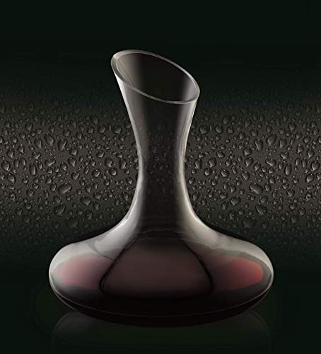 Bar Craft Juego Decantador de Vino Luxury en Caja de Regalo, Hecha de Cristal, Transparente, 1.5 litros