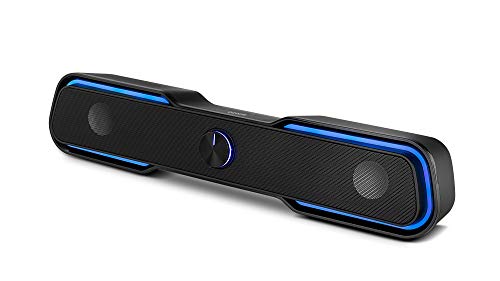 Barra de Sonido Ozone SOLO - Altavoz Pc Gaming - 6W RMS, Portatil, Bluetooth, USB, Jack 3.5, Táctil, RGB, Negro