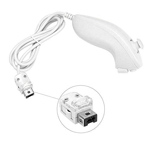 BASOYO - Juego de mando a distancia y Nunchuck compatible con Nintendo Classic Wii juegos, juego de 3, mandos a distancia Wii con movimiento integrado y Nunchucks