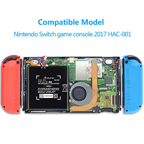 Batería HAC-003 de Repuesto Antank para Consola de Juegos [2017] Nintendo Switch HAC-001, Batería de 4310 mAh con Kit de Herramientas de Reparación de Bricolaje