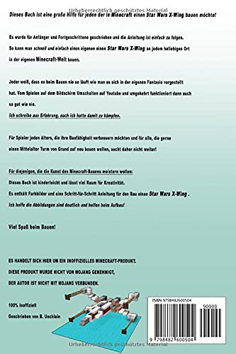 Bau ein X Wing in Minecraft: Wie baut man einen X Wing in Minecraft (Minecraft Star Wars Bauplan)