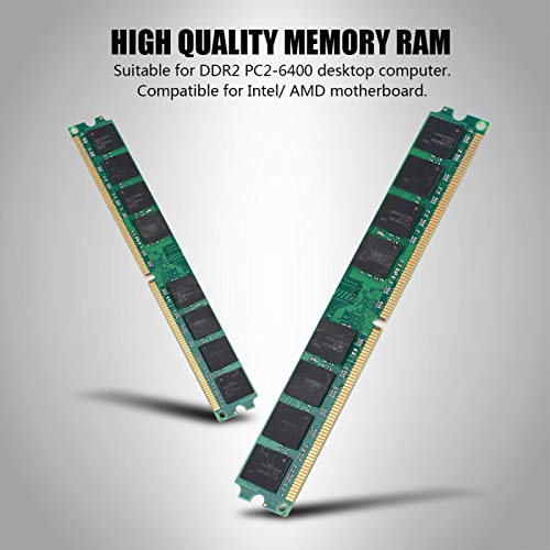 Baverta DDR2 Memory -DDR2 Memory Ram 2G 800MHz PC2-6400 PC Memory Ram 240Pin Módulo Compatible con Placa