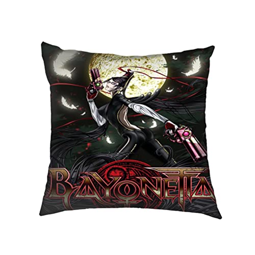 Bayonetta Bloody Fate Almohada Super Suave Almohada Almohada Almohada Almohada Moda 3D Dibujos Animados Almohada Ultra Suave Sienta Almohada (Color : A01, Size : 45 X 45 cm)