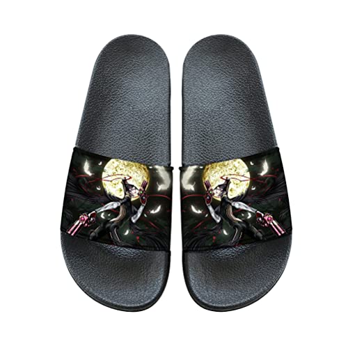 Bayonetta Bloody Fate Cómodo Soporte Slipper Unisex Mujeres y Hombres Baño Cuarto de baño Sandalias Sandalias Casuales Zapatillas Easy Clean Sports Sandals Zapatillas (Color : A02, Size : 42 EU)