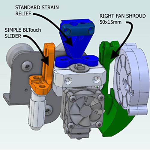 BCZAMD Piezas de actualización para impresora 3D de metal V6/Volcano Hotend Multi-Mount Designed compatible con Creali Ender3/V2/Ender 3 Pro/Ender 5 Pro/CR 10 Max Dragon BMG Hotend