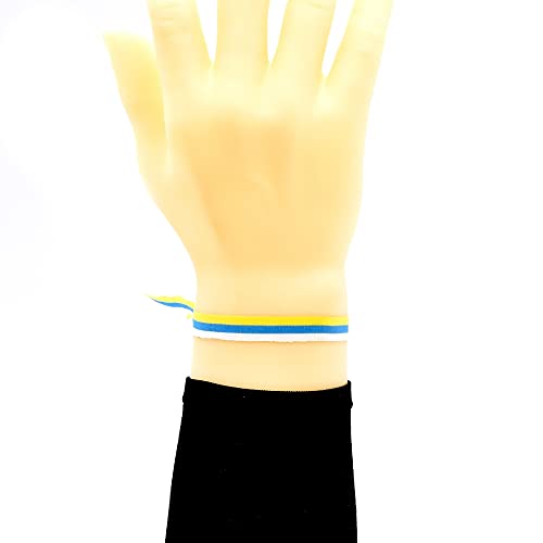 BDM - Pulsera de Tela Ajustable con la Bandera Canaria, para Hombres y Mujeres.