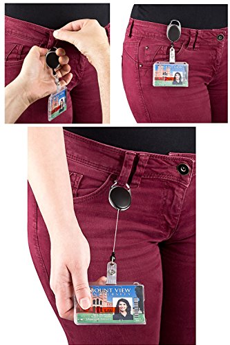 BE-HOLD - Funda para tarjeta de identificación con cordón, 2 tarjetas de capacidad, ofrece una protección segura para sus tarjetas y gracias a la corredera roja se pueden extraer las tarjetas fácilmente