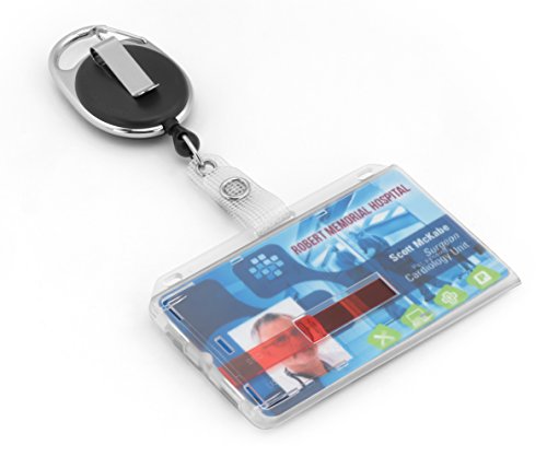 BE-HOLD - Funda para tarjeta de identificación con cordón, 2 tarjetas de capacidad, ofrece una protección segura para sus tarjetas y gracias a la corredera roja se pueden extraer las tarjetas fácilmente