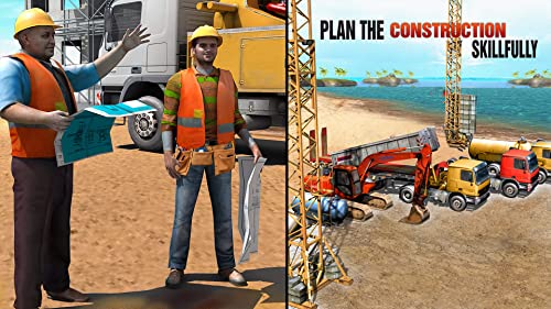 Beach House Builder Construction Games 2020 - Wood Dream House Design Family Simulator 3D Games - Heavy Excavator Crane Driving Fun Games 2021 - City Demolish Road Builder Jungle Hut Construction Game