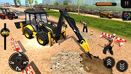 Beach House Builder Construction Games 2020 - Wood Dream House Design Family Simulator 3D Games - Heavy Excavator Crane Driving Fun Games 2021 - City Demolish Road Builder Jungle Hut Construction Game