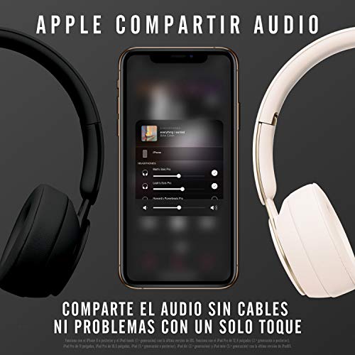 Beats Solo Pro con cancelación de Ruido - Auriculares supraaurales inalámbricos - Chip Apple H1, Bluetooth de Clase 1, 22 Horas de Sonido ininterrumpido - Negro