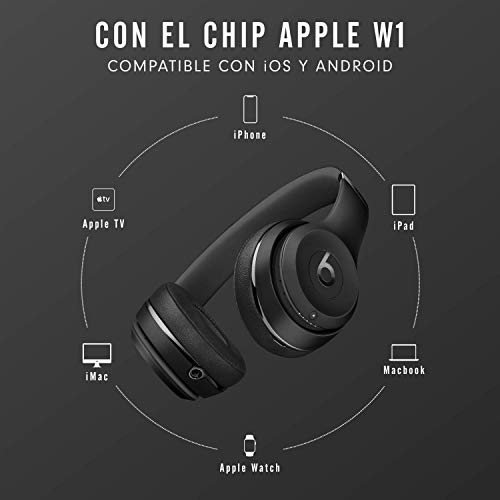 Beats Solo3 Wireless - Auriculares supraaurales - Chip Apple W1, Bluetooth de Clase 1, 40 Horas de Sonido ininterrumpido - Negro