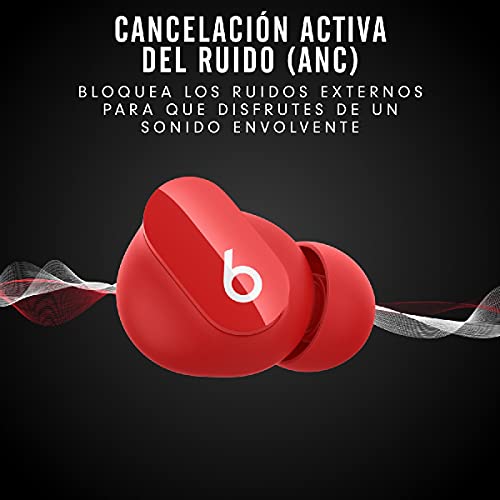 Beats Studio Buds – Auriculares intraurales Totalmente inalámbricos con cancelación del Ruido – Auriculares Bluetooth Resistentes al Sudor, compatibles con Apple y Android – Rojo Beats