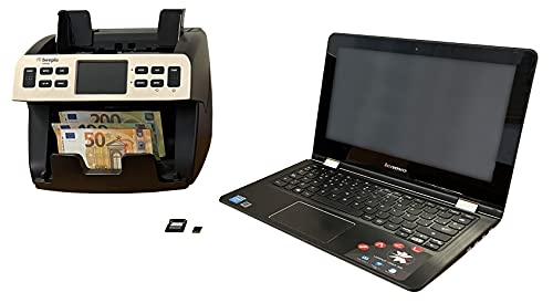 beeplo b8000-100% Fiable testado Banco Central Europeo - Actualizado a Todos los Billetes de EURO, USD, GBP, CHF, etc. Pantalla a color LCD - Totaliza Todas las Divisas, incluido USD