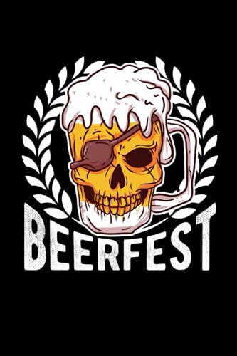 Beerfest Skull Outfit October Festival Beer Lover: Notebook | Notepad | 100 Pages dot grid Sketchbook | Ideal for small drawings or short notes in ... logbook for businessmen with this notebook.