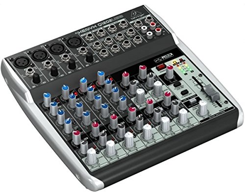 Behringer XENYX Q1202USB mezclador con 2 buses, color negro, 12 puertos