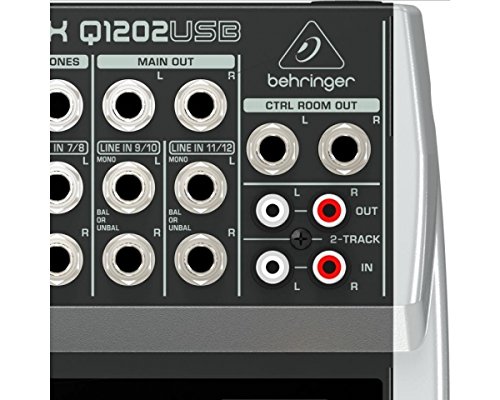 Behringer XENYX Q1202USB mezclador con 2 buses, color negro, 12 puertos