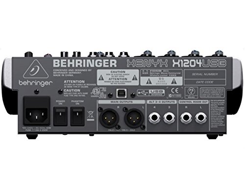 Behringer XENYX X1204USB mezclador para directo x, 12 puertos