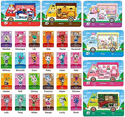 BEIDA 30 Pcs Sanrio Amiibo Carácter Rare Tarjetas De Aldeano para El Cruce De Animales New Horizons, Acnh Tarjetas De Juego para Switchswitch Litewii Enslew 3ds (Tarjeta De 24 NFC + 6 Tarjeta Sanrio)