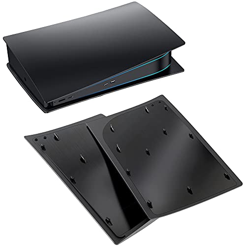 Benazcap PS5 Faceplates Funda de Carcasa Placa de Repuesto para Digital Edition Playstation 5, Negro Mate