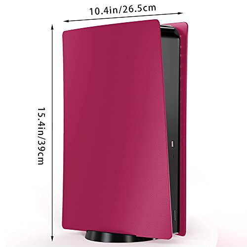 Benazcap PS5 Faceplates Funda de Carcasa Rojo Placa de Repuesto para Digital Edition Playstation 5, Cosmic Red