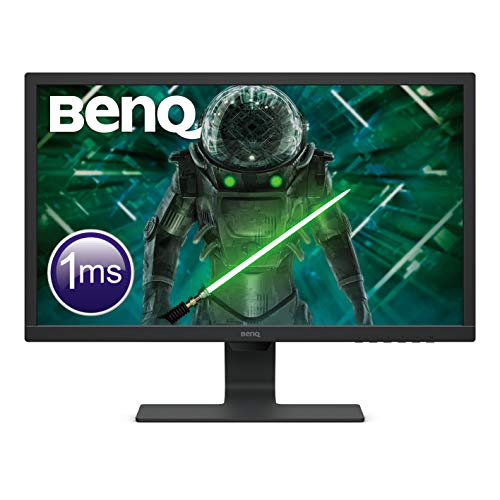 BenQ GL2480 - Monitor Gaming de 24" FullHD (1920x1080, 1ms, 75Hz, HDMI, DVI-D, VGA, Eye-Care, Flicker-free, Low Blue Light, Sensor Brillo Inteligente, antireflejos) - Color Negro (Reacondicionado)