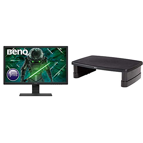 BenQ GL2480 - Monitor Gaming de 24" LED 1080p 1 ms 75 Hz con Eye-Care, antirreflejos y HDMI + Amazon Basics - Soporte Ajustable para Monitor