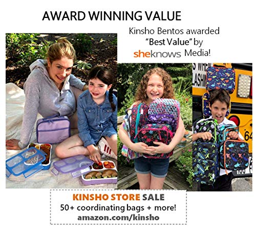 Bento - Fiambreras de almuerzo para aperitivos | Juego de lonchera a prueba de fugas para niños, niñas y adultos, sin BPA, apto para microondas y alimentos | azul morado grande 2 unidades