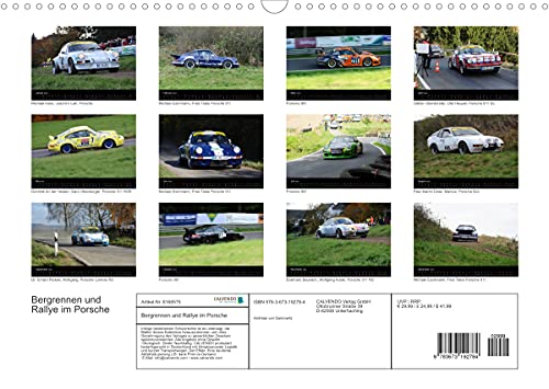 Bergrennen und Rallye im Porsche (Wandkalender 2022 DIN A3 quer)
