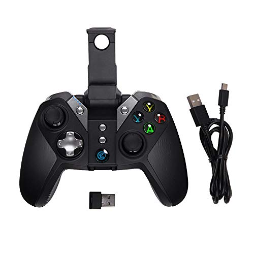 BESISOON Gamepad Profesional con conexión de Cable Gamepad del regulador del Juego de Joystick Bluetooth 2.4G Juego USB de la Hospitalidad (Color : Negro, tamaño : Un tamaño)