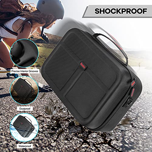 Bestico Funda para Nintendo Switch, Estuche Rígido de Transporte de Viaje para Consola Switch, La Base de la Switch, Adaptador AC, Joy con Grip, Pro Controller y 18 Cartuchos de Juegos