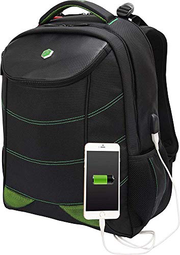 Bestlife- Mochila Gamers para Portátil 17'' y Tablet + Conector USB 31X52X21 CM, Color Verde, 52 cm