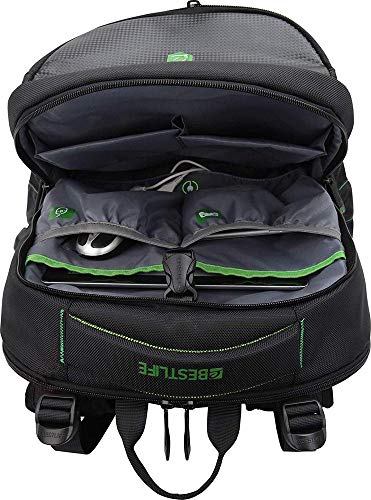 Bestlife- Mochila Gamers para Portátil 17'' y Tablet + Conector USB 31X52X21 CM, Color Verde, 52 cm