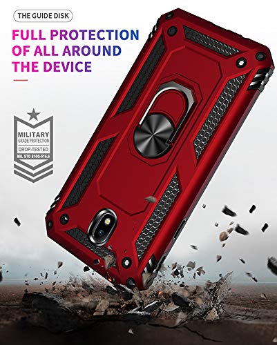 BestST Funda Samsung Galaxy J7 2017/J730 Armor Carcasa con 360 Anillo iman Soporte Hard PC y Silicona TPU Bumper antigolpes Fundas Carcasas Case para movil Samsung J7 2017/J730