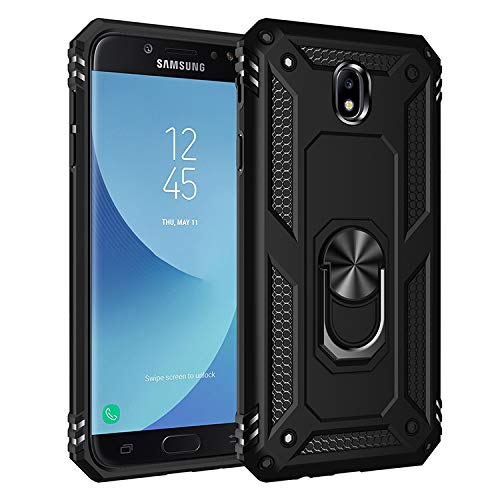 BestST Funda Samsung Galaxy J7 2017/J730 Armor Carcasa con 360 Anillo iman Soporte Hard PC y Silicona TPU Bumper antigolpes Fundas Carcasas Case para movil Samsung J7 2017/J730
