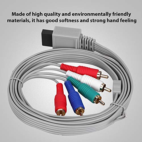 Bewinner Cable de Video AV de Audio de Alta Definición para Wii U Cable de Componente de HDTV para Sistema de Juegos Wii U Cable AV de Componente
