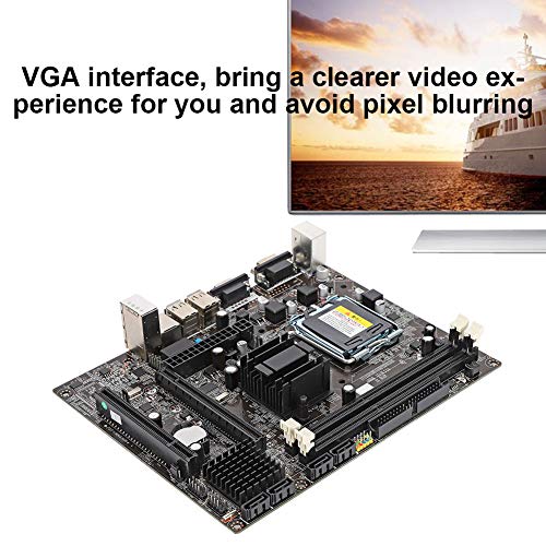 Bewinner Placa Madre LGA775, DDR3 1066 / 1333MHz Computadora de Escritorio Placa Base Chip Integrado Gráficos/Tarjeta de Sonido/Tarjeta de Red Adecuado para Intel G41