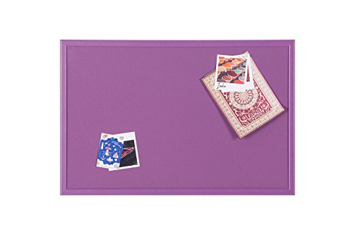 Bi-Office - Tablero de Anúncios de Corcho, Marco MDF, 60 x 40 cm, Violeta