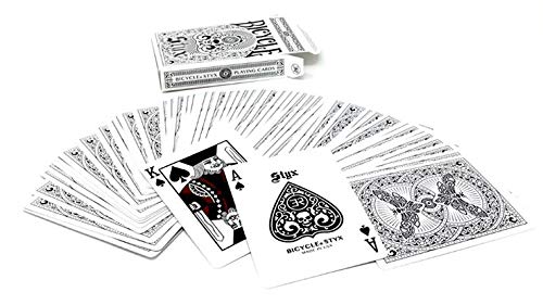 Bicycle Styx Playing Cards (Blanco) de US Playing Card Company | Cool Collectable Poker Deck | Cartas para magos y trucos de magia