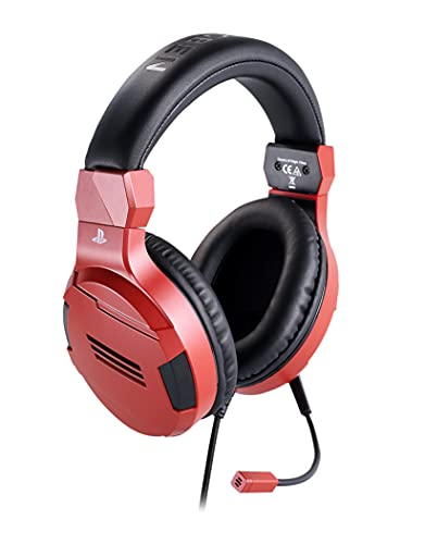 BigBen Interactive - Auriculares para Videojuegos con Licencia Oficial PS4 roja – Playstation 4