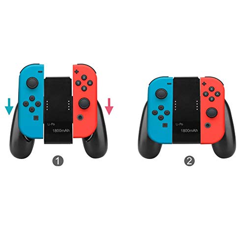 Bigking Empuñadura de Carga, para Nintendo Switch Joy-con Controller Cargador Asa Soporte de Soporte Recargable portátil