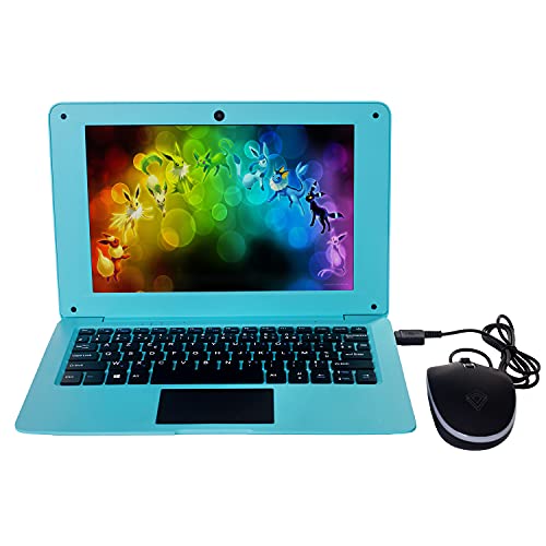 BIGMAC Windows 10 - Ordenador portátil Mini de 10,1 pulgadas de 32 GB, teclado AZERTY francés, ultra fino y ligero, Netbook Intel Quad Core PC HDMI Webcam Netflix Youtube (Azul)