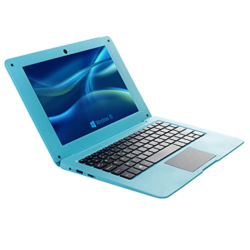 BIGMAC Windows 10 - Ordenador portátil Mini de 10,1 pulgadas de 32 GB, teclado AZERTY francés, ultra fino y ligero, Netbook Intel Quad Core PC HDMI Webcam Netflix Youtube (Azul)