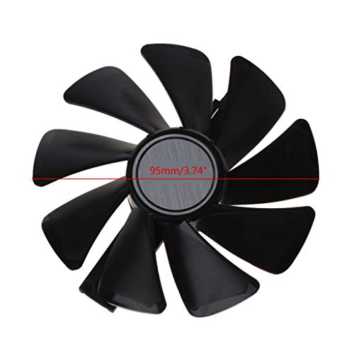 BIlinli 2 uds CF1015H12S 12V 0.42A reemplazo de Ventilador Enfriador para Sapphire Nitro RX 580, 570, 480, 470 4G RX Vega64 Ventiladores de Tarjeta gráfica de 8GB
