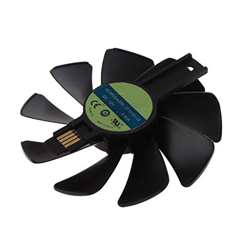 BIlinli 2 uds CF1015H12S 12V 0.42A reemplazo de Ventilador Enfriador para Sapphire Nitro RX 580, 570, 480, 470 4G RX Vega64 Ventiladores de Tarjeta gráfica de 8GB