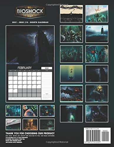 BioShock The Collection: OFFICIAL 2022 Calendar - Video Game calendar 2022 - BioShock The Collection -18 monthly 2022-2023 Calendar - Planner Gifts ... games Kalendar Calendario Calendrier)