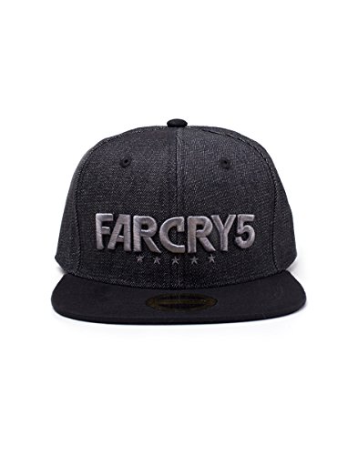 Bioworld EU Far Cry 5 Embroidered Logo Denim Snapback Baseball Cap Gorra de bisbol, Negro (Black Black), Talla única Unisex Adulto