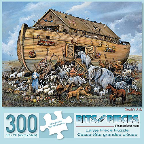 Bits and Pieces 300 Piezas de Rompecabezas para Adultos Noahs Ark 300 Pc calar religiosas por Parte del Artista Ruane Manning
