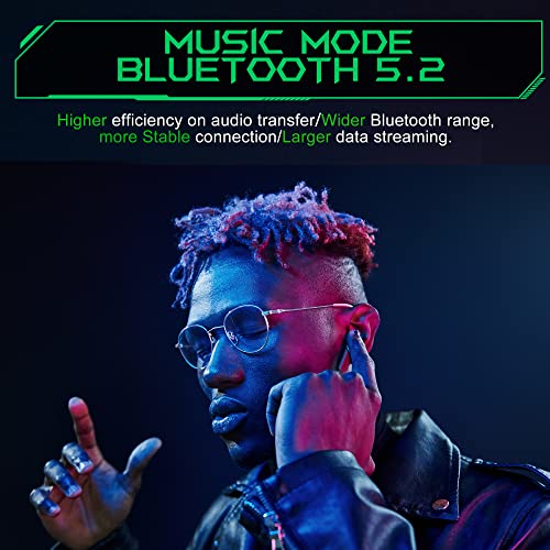 Black Shark JoyBuds Auriculares Inalámbricos Bluetooth 5.2 Wireless Earbuds, 30ms Baja Latencia Modo de Juego, Driver de 14.2 mm Modo música con Micrófonos duales ENC, 1.5h Carga Rápida Auriculares