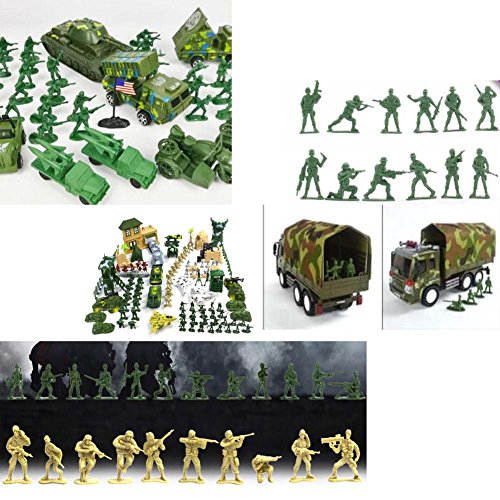 Black Temptation 60 PC Plastic Soldiers Modelo Toy Sand Table Model Regalo Niño / Kid Toy, 5 CM